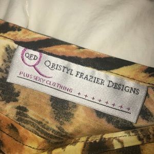 Qristyl Frazier Designs Dresses - Gold & Black Ruched leopard print dress Qristyl Frazier Designs Dresses - Gold & Black Ruched leopard print dress